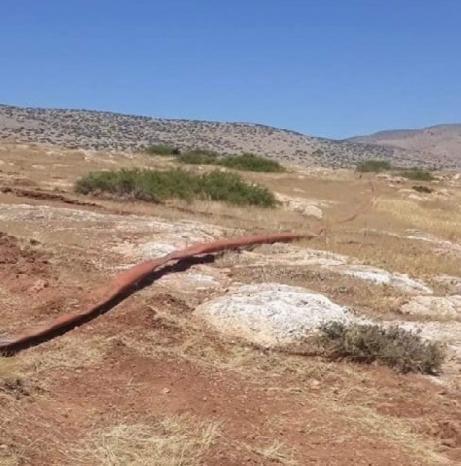 الاحتلال يدمر خط مياه في سبسطية شمال غرب نابلس