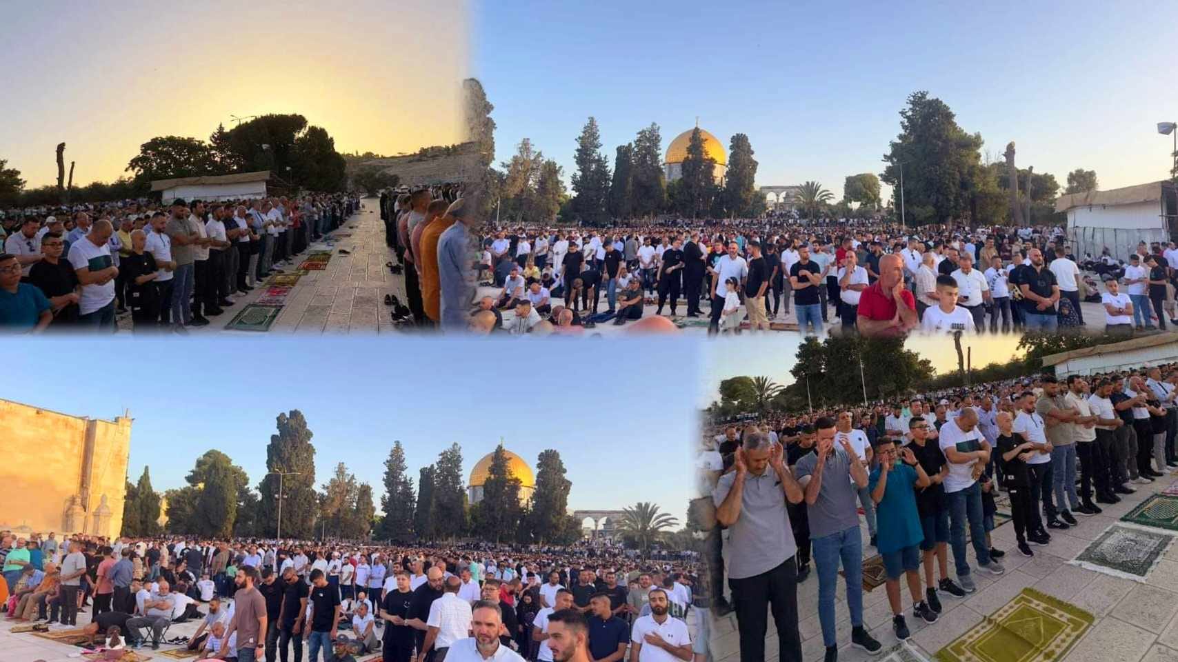 80 الف مصلٍ يؤدون صلاة عيد الأضحى في المسجد الأقصى رغم تضييقات الاحتلال