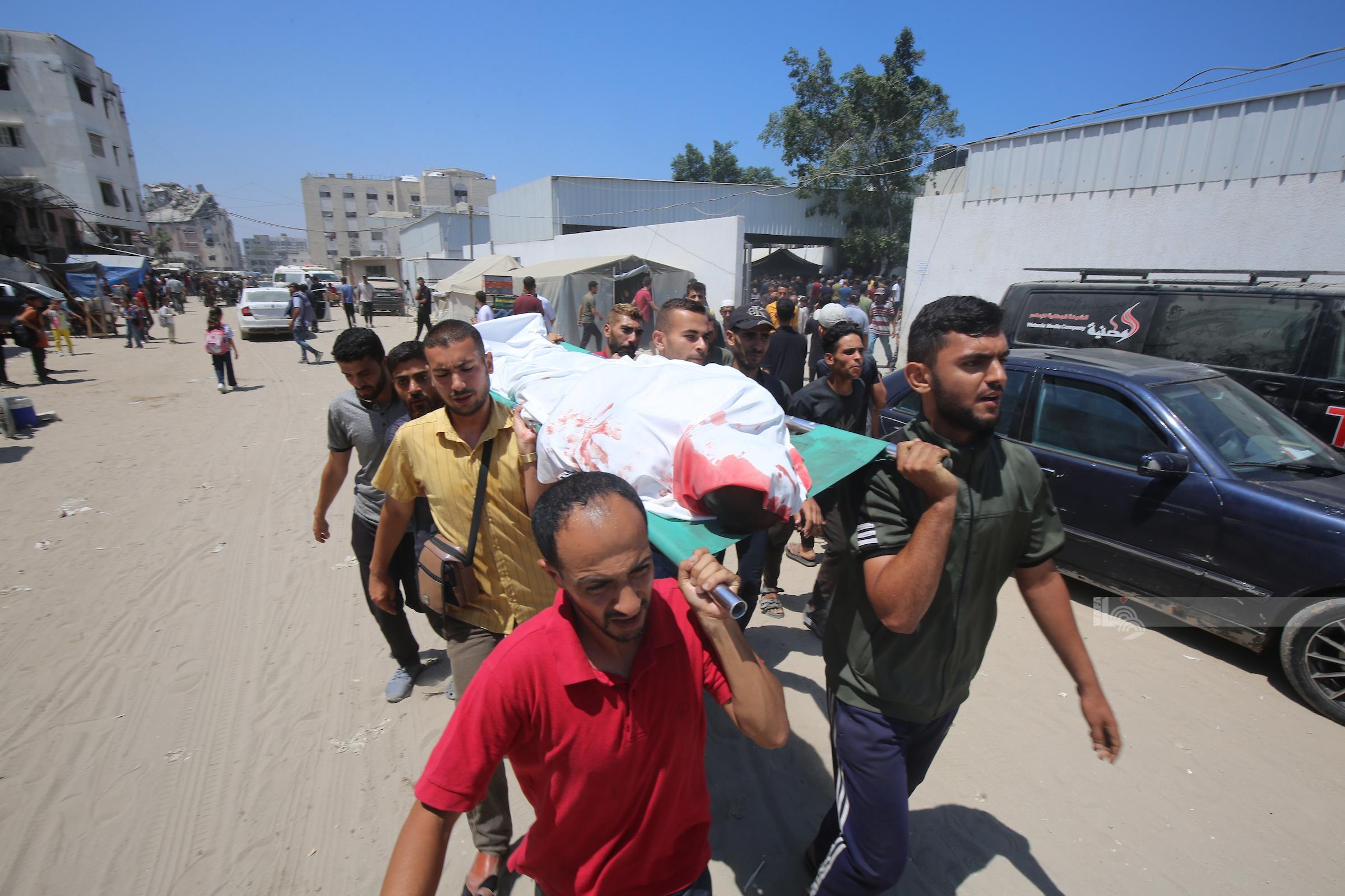 34 شهيدا في مجزرتين جديدتين ارتكبهما الاحتلال وسط قطاع غزة